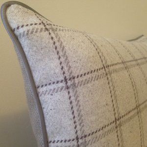 Country Chic, Lavander/Off-White, Decorative Pillow Cover, 14" x 20"